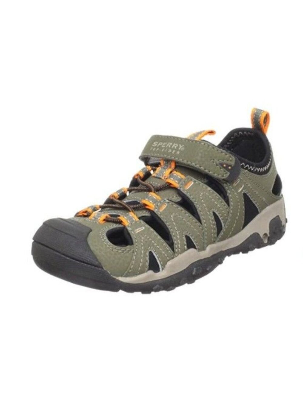 Sperry Top-Sider Kids Boys Wet Tech Closed-Toe Fisherman Sandal Oliver Green 11W - Picture 2 of 16